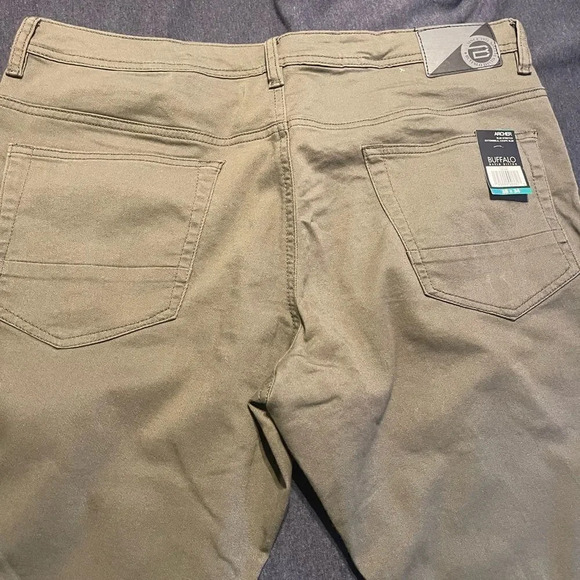 David Bitton Buffalo slim stretch 5 pocket pants Green Archer Coupe style #25 - Picture 7 of 12